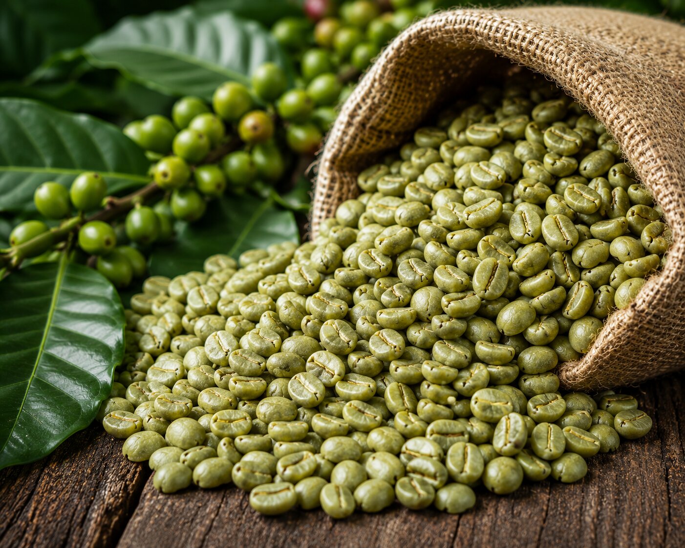 Green coffee beans